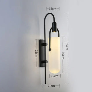 Architectural wall sconce close-up metal glass GU10