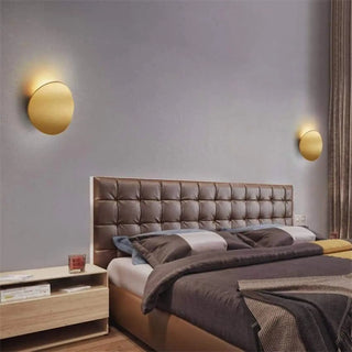 gold round wall sconce G4 LED 7W – hallway modern