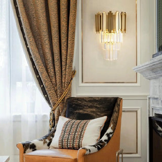 gold crystal wall sconce E27 LED 15W – modern acrylic