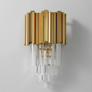 gold crystal wall light E27 – modern aluminum sconce