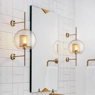 Gold bronze cylinder wall sconce – brushed copper warm white LED