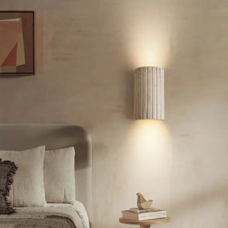 Wood finish cylinder wall light Scandinavian 8W LED acrylic metal