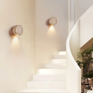 travertine cylinder sconce beige – Scandinavian 10cm dia