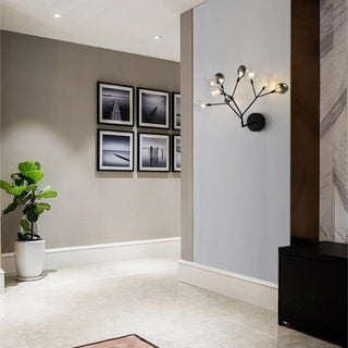 smoky gray branch glass wall sconce G4 LED – modern