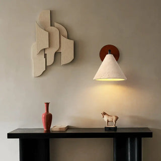 Stone wall light modern Scandinavian organic design E27 LED