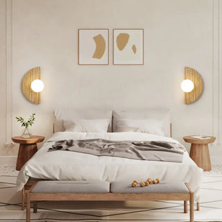 travertine sconce beige G9 – half circle 16×30cm modern