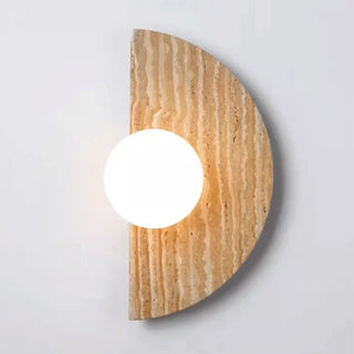 travertine half circle wall sconce beige G9 LED – modern