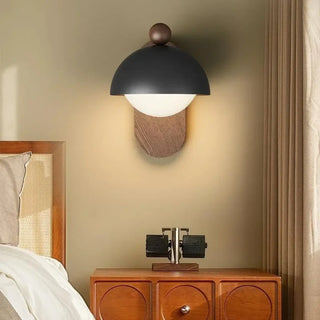 Soutipu Nordic black aluminium wall sconce – front view
