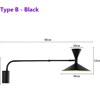 TORALA modern articulated wall sconce installed