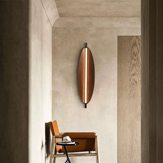 Brown vertical wall sconce M size – LED 104.5cm elegant indoor