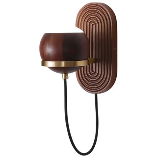 Sadiom contemporary wood wall lamp – top view