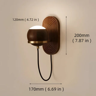 Sadiom walnut wood wall sconce minimalist styling