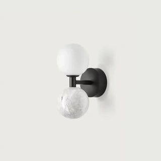 Ball wall sconce E27 LED marble base side view
