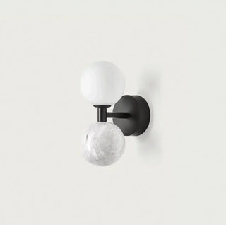 White glass marble ball wall light E27 LED art deco