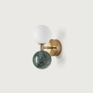 Glass marble ball wall lamp E27 LED green accent