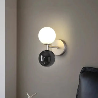 Green marble ball wall sconce E27 LED detail