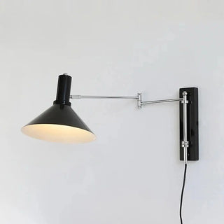 STUDIO conical shade adjustable arm wall light detail