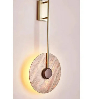 gold stone circle wall sconce E27 – M 30cm modern design
