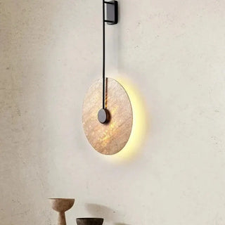 black stone and rod wall sconce E27 LED dimmable – modern