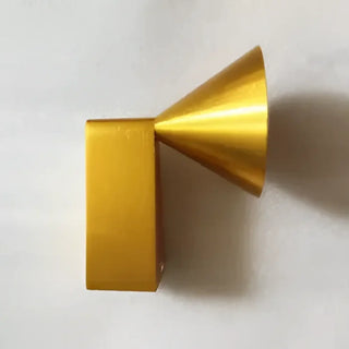 Silver cone wall sconce LED 12W minimalist design