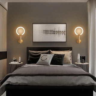 Ring wall sconce LED ambient glow, modern minimalist design