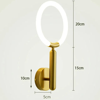 Gold ring wall sconce C size 60cm tall contemporary