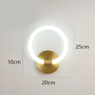 Ring wall sconce LED gold A size 20x25cm modern