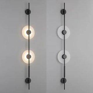 Black circle wall sconce LED contemporary 120cm