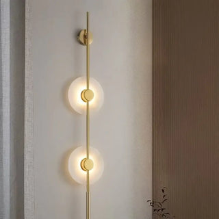 Black contemporary wall sconce LED circles 120cm modern