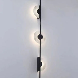 LED circle wall lamp gold 3 lights 120cm interior