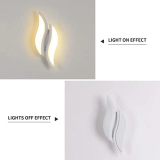 Modern LED wall light angle view – warm 3000K white illumination