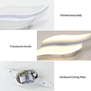 Contemporary white sconce side profile – 10×29×5 cm slim fixture