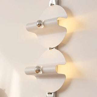 Silver artistic wall light E27 – aluminum M 53.6cm