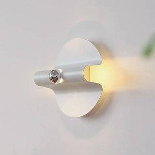 Artistic LED wall sconce E27 – white aluminum size S
