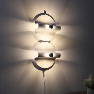 Silver LED wall light E27 – M 24.5×53.6cm aluminum