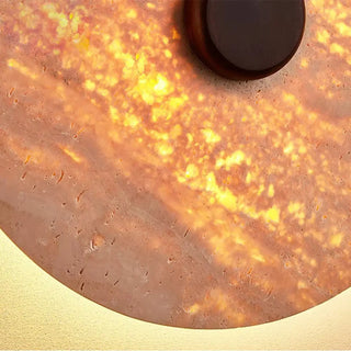 Natural stone wall sconce LED 15W black side view