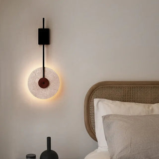 Designer stone wall lamp LED 15W gold finish