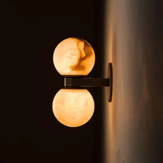 White marble double ball sconce G9 – M 18×28cm 2 lights