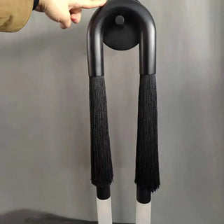 Double LED tube wall sconce metal fabric designer design