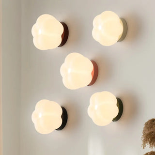 Cream rounded shade wall sconce G9 soft warm glow