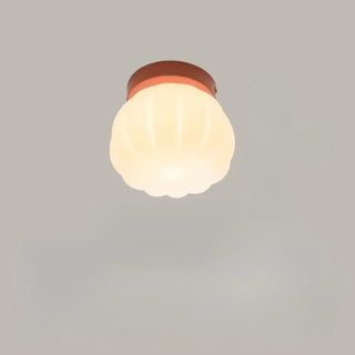 Red round shade wall light G9 accent pastel decor