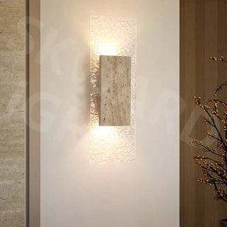 Beige dolomite wall light LED 15x42cm soft glow