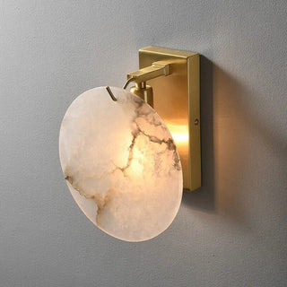 MABE marble wall sconce close-up gold and marble texture
