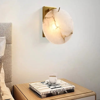 Marble wall sconce M 30cm – luxurious gold base detail