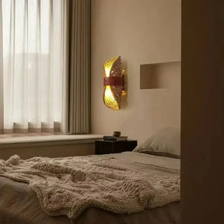 Braided natural fiber wall sconce E27 brown beige 30cm