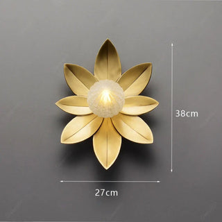 Gold flower wall sconce G4 LED – floral size A modern design