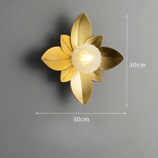 Gold floral wall lamp – size B petal modern sconce