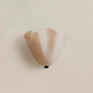 flower Art Deco wall sconce white E27 glass – retro