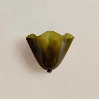 green Art Deco flower wall sconce glass E27 – colorful