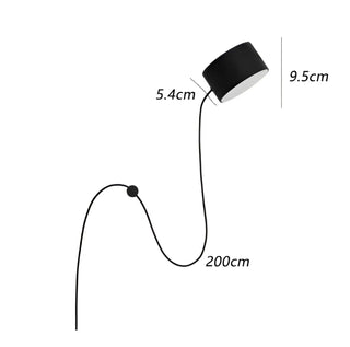 Sourdity black cable wall light reading nook setting